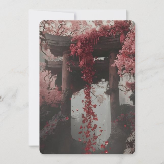 Elegant Pink Floral Wedding Invitation – Botanical Inbjudningar (Framsida)