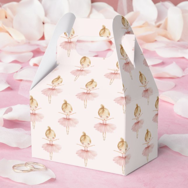 Elegant Pink Girl Ballerina Birthday Party Presentaskar (Bröllop)