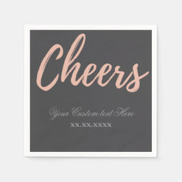Elegant Pink Gold Cheer Party Theme Design napkin Pappersservett