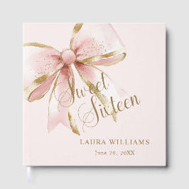 Elegant Pink & Gold Sweet Sixteen Birthday Gästböcker
