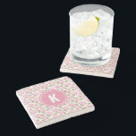 Elegant Pink Hydragea Flowers Pattern Monogram Stenunderlägg<br><div class="desc">Protect your surfaces in style with the Elegant Pink Hydrangea Flowers Pattern Monogram Stone Coaster. Featuring soft pink hydrangeas and a personalized monogram, this coaster adds a delicate floral touch to your home décor. Made from high-quality, durable stone, it provides excellent protection for your tables and countertops while offering a...</div>