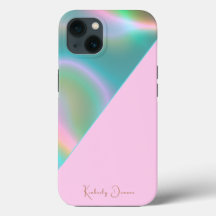 Elegant Pink Iridescent Holographic