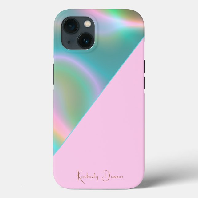 Elegant Pink Iridescent Holographic (Baksida)