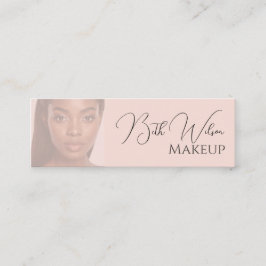 Elegant Pink Makeup 1 photo Business  Mini Visitkort