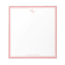 Elegant Pink Monogram Two Border