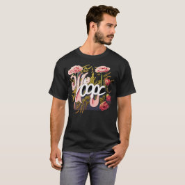 Elegant Pink Roses Hope Typography T Shirt