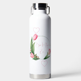 Elegant Pink Tulips Floral Wreath 