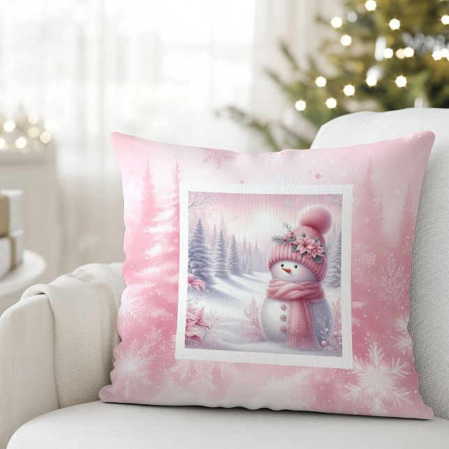 Elegant Pinkmas Vinter Skog Barn Rum Dekor  Kudde (Elegant Pinkmas Winter Forest Kids Room Decor Pillow

)