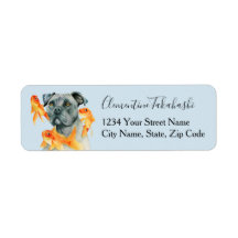 Elegant Pit Bull Dog Art Returadress