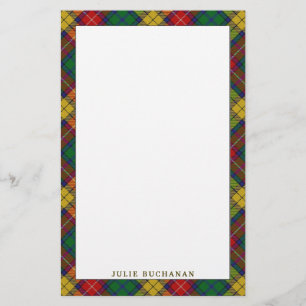 Elegant pläd för klanBuchanan Tartan Brevpapper