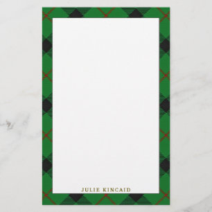 Elegant pläd för klanKincaid Tartan Brevpapper