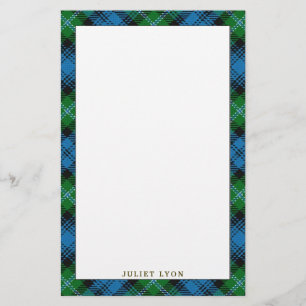 Elegant pläd för klanLyon Tartan Brevpapper