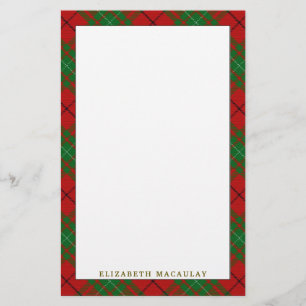Elegant pläd för klanMacAulay Tartan Brevpapper