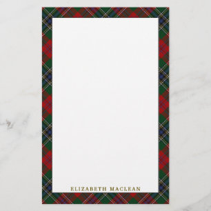 Elegant pläd för klanMacLean Tartan Brevpapper
