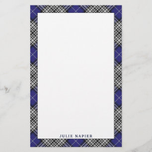Elegant pläd för klanNapier Tartan Brevpapper