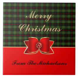 Elegant Plade och judelbin med Namn Kakelplatta