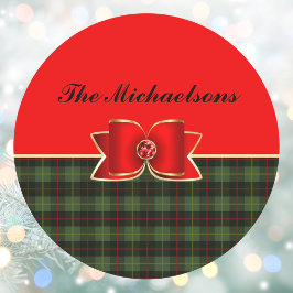 Elegant Plade och judelbin med Namn Runt Klistermärke