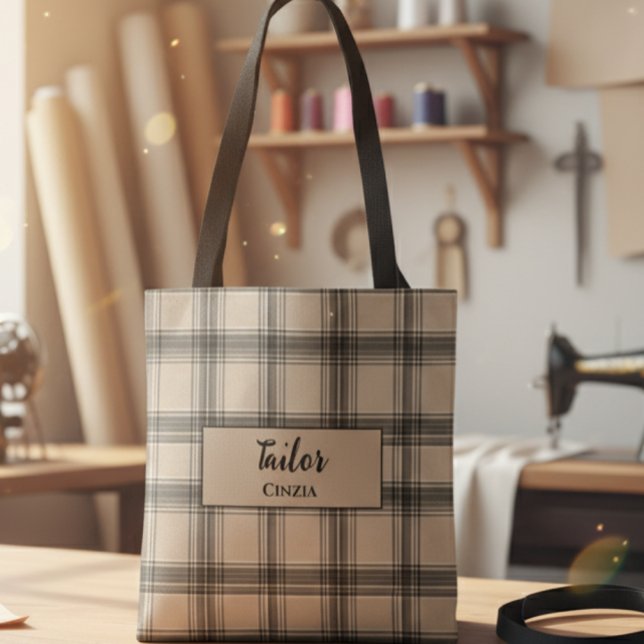 Elegant Plaid Bag – Handmade Craftsmanship Tygkasse (Skapare uppladdad)
