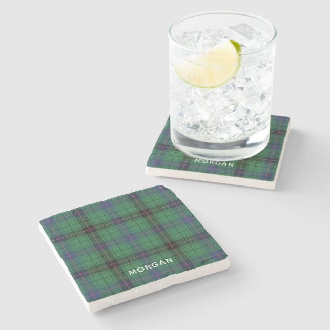 Elegant Plaid Davidson Tartan Anpassad  Stenunderlägg (Sidan)
