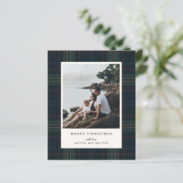 Elegant Plaid Foto Budget Julkort
