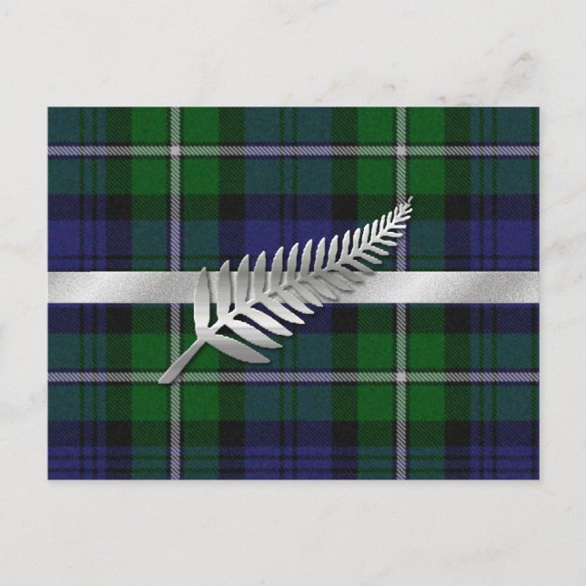 Elegant Plaid Save The Date Postkort Meddelande Vykort (Framsida)