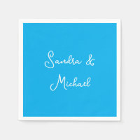 Elegant Plain Azure Blue Personlig Anpassningsbar