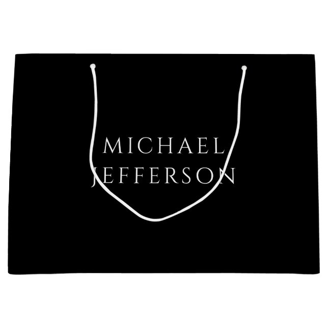 Elegant Plain Black White Personalized Custom (Framsidan)