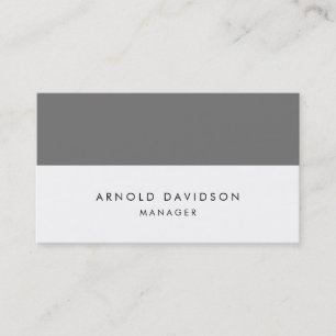 Elegant Plain Grått White Rand Professionell Visitkort
