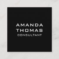 Elegant Plain Modern Minimalist Black Professionel