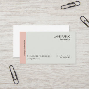 Elegant Plain Modern Professionell Chic Beige Visitkort