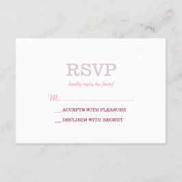 Elegant Plain White Lavender OSA Kort