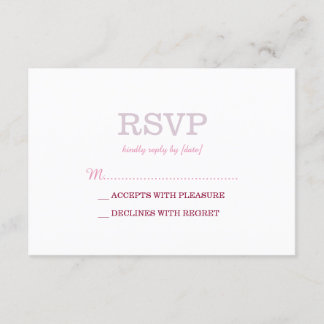 Elegant Plain White Lavender OSA Kort