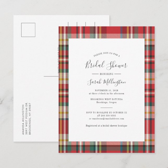 Elegant Play Modern Möhippa Inbjudan Vykort (Fram/baksida)