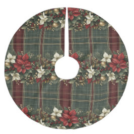 Elegant Play & Poinsettias juljulafton Helgdag Julgransmatta Borstad Polyester