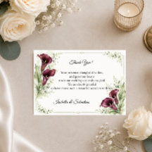 Elegant Plommon Calla Lily Romantisk Bröllop