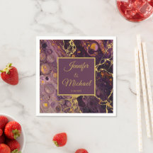 Elegant Plommon Lila Och Guld Marmor