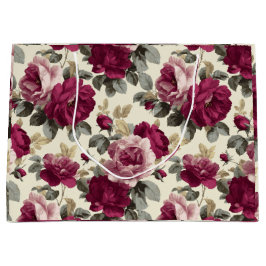 Elegant Plommonros Elfenbensblommig Mönster