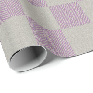 Elegant Plum Grått Buffalo Play Mönster Presentpapper