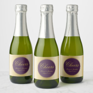 Elegant Plum Guld Calligraphy Cheers Bröllop