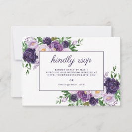 Elegant Plum Lila Blommigt Bröllop Webbplats OSA