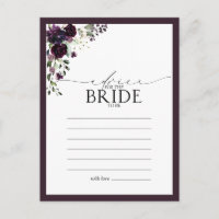 Elegant Plum Lila Watercolor Adress to the Bride