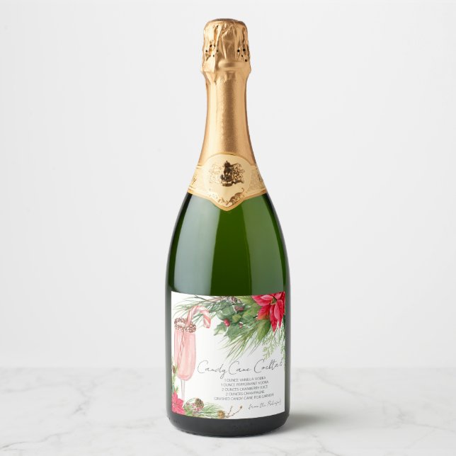 Elegant Poinsettia Candy cane Recipe Champage (Framsida)