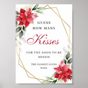 Elegant Poinsettia gissar hur många Möhippor Po Poster