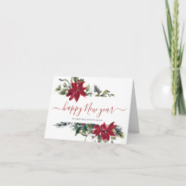 Elegant Poinsettia jul Corporate Hälsning Helgkort