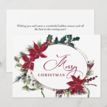 Elegant Poinsettia jul Corporate Hälsning