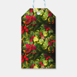 Elegant Poinsettia jul Presentetikett