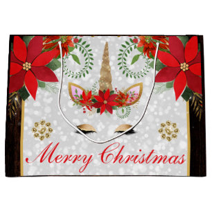 Elegant Poinsettia Unicorn jul