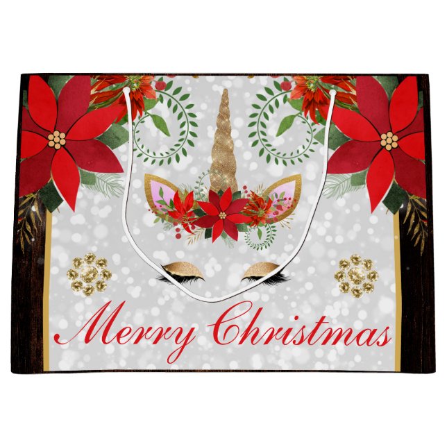 Elegant Poinsettia Unicorn jul (Framsidan)