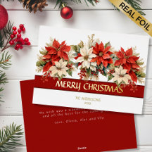 Elegant Poinsettias God jul