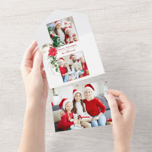 Elegant Poinsettias & Guld Scrollss 2-foto